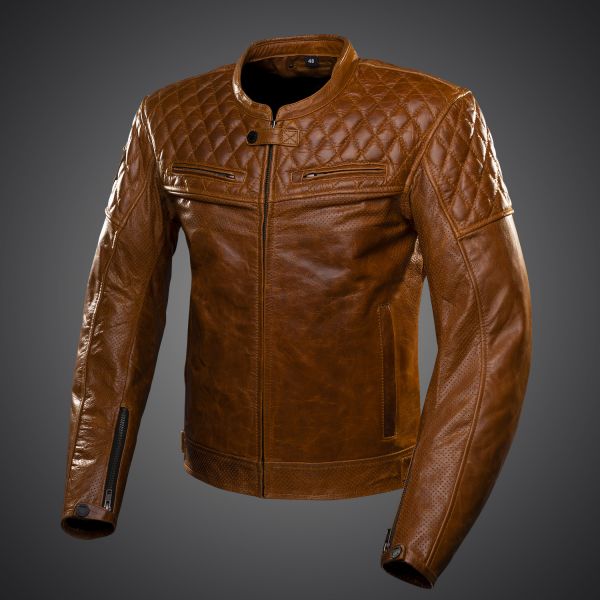4SR Scrambler Cognac II Lederjacke Braun