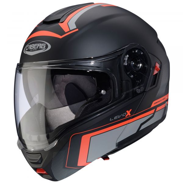 Caberg Levo X Klapphelm Elite Mattschwarz / Anthrazit / Rot