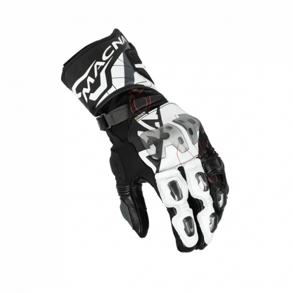 Macna Powertrack 2.5 Rennhandschuhe Schwarz / Weiß
