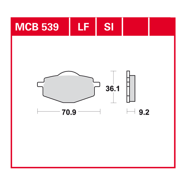 Lucas Scheibenbremsbelag MCB539SI