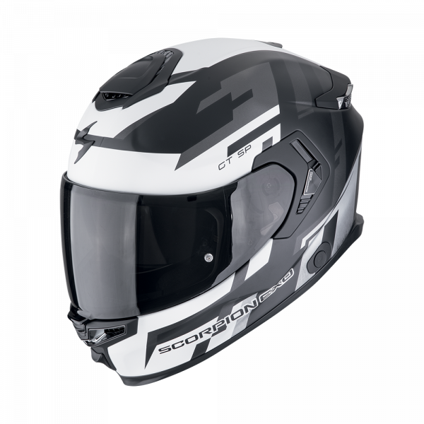 Scorpion EXO-GT SP Air Integralhelm Tornado Mattschwarz / Silber (ECE 22-06)