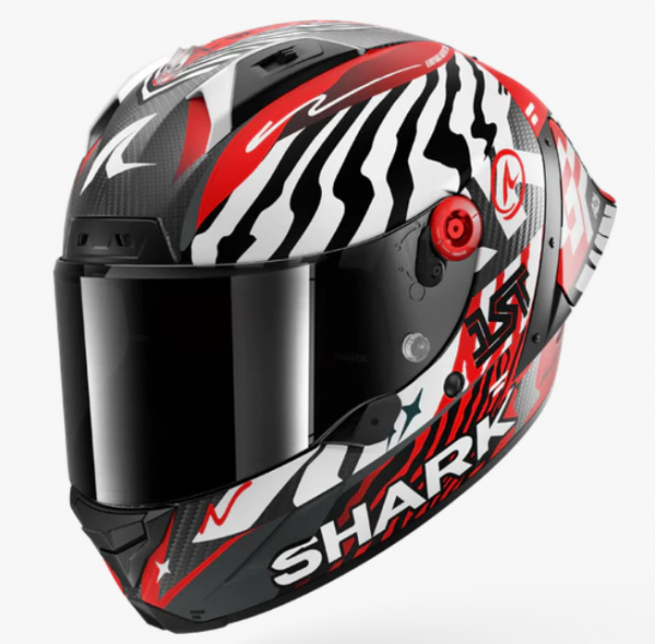 Shark Aeron GP FIM Racing #2 SPEED-FANCY Matt Carbon / Weiß / Rot