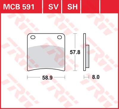 Lucas Scheibenbremsbelag MCB591SV