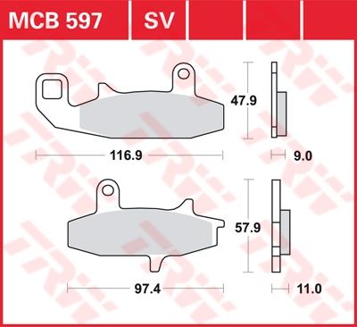Lucas Scheibenbremsbelag MCB597