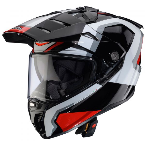 Caberg Tanami Scram Adventurehelm Schwarz Weiß Rot