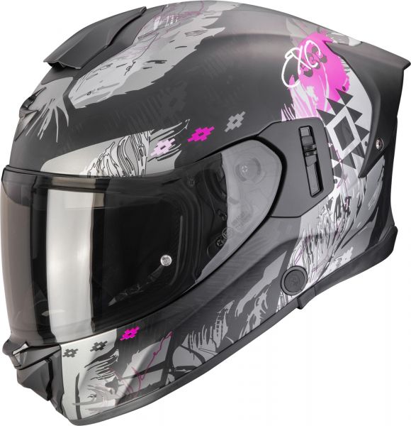 Scorpion Exo-530 Air Hadji Integralhelm Matt Schwarz Pink
