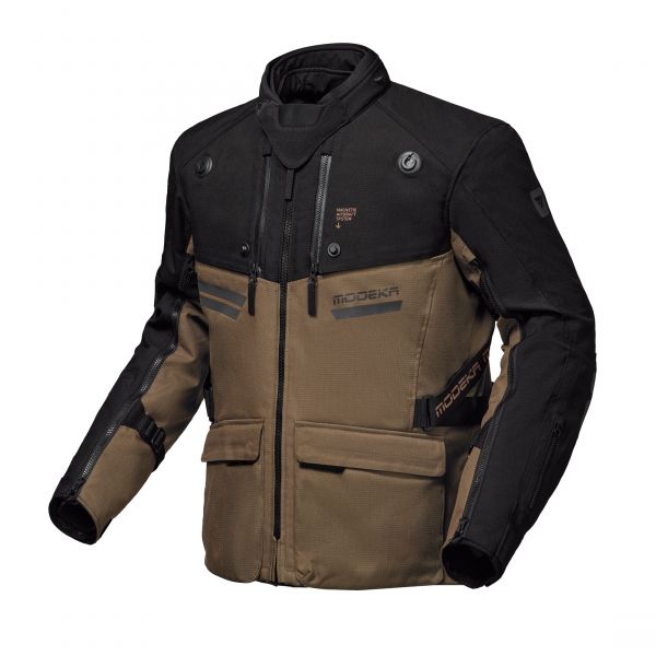 Modeka Ataz Adventurejacke Safari / Schwarz