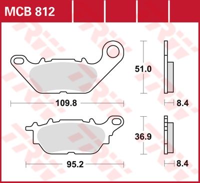 Lucas Scheibenbremsbelag MCB812