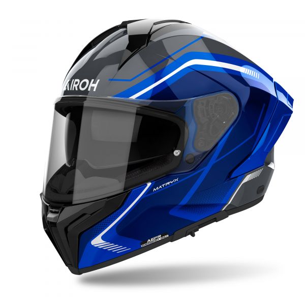 Airoh Matryx Wide Integralhelm Schwarz / Blau / Weiß