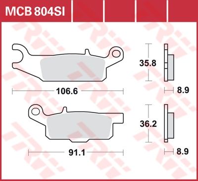 Lucas Scheibenbremsbelag MCB804SI