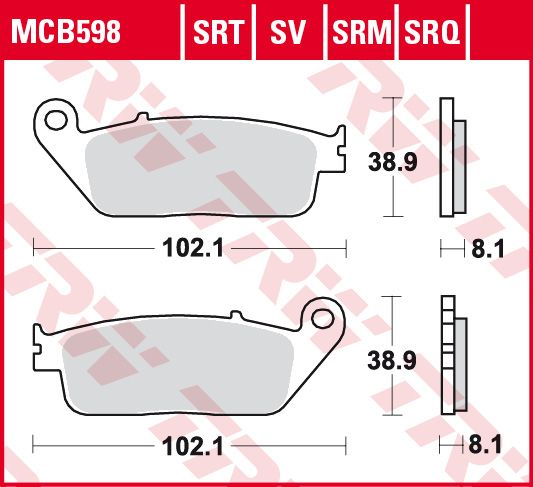 Lucas Scheibenbremsbeläge MCB598SRT