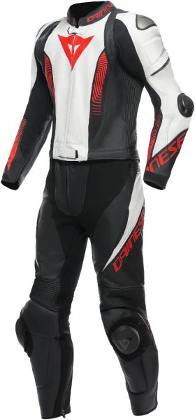 Dainese Laguna Seca 5 Lederkombi Zweiteiler Schwarz / Weiß / Lava Rot