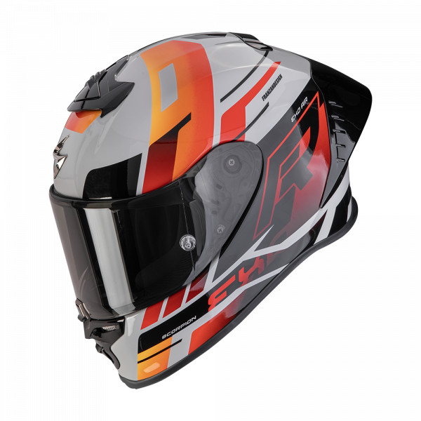 Scorpion Exo-R1 Evo II Air Integralhelm Adrenaline Grau / Rot / Orange
