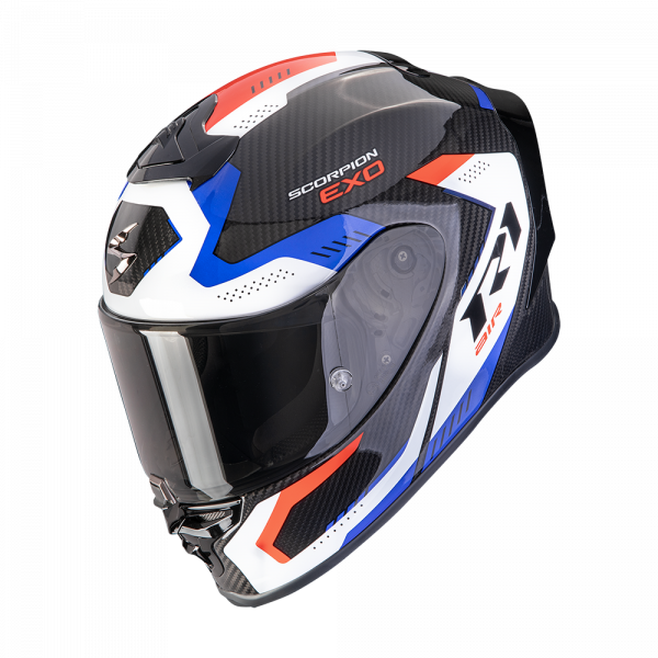 Scorpion EXO-R1 EVO Carbon Air Integralhelm Propel Schwarz / Weiß / Rot (ECE 22-06)