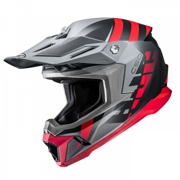 HJC C50 Offroadhelm Mirage MC1SF Schwarz / Grau / Rot