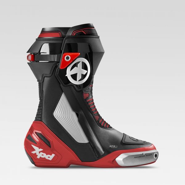 XPD XP9-S Motorradstiefel Schwarz / Rot