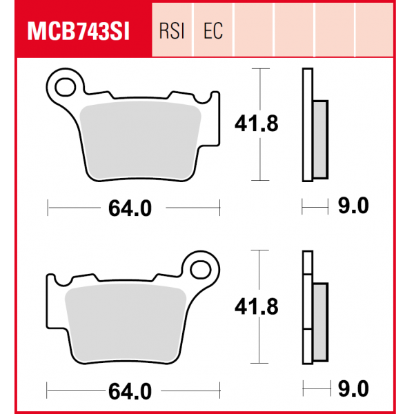 Lucas Scheibenbremsbelag MCB743EC