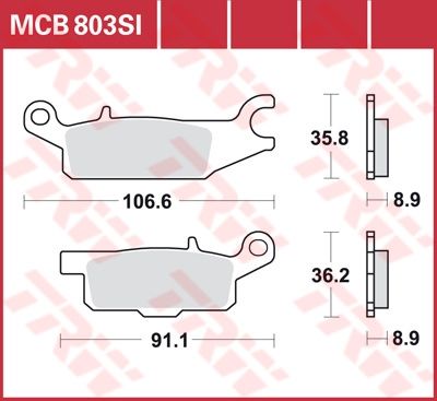 Lucas Scheibenbremsbelag MCB803SI
