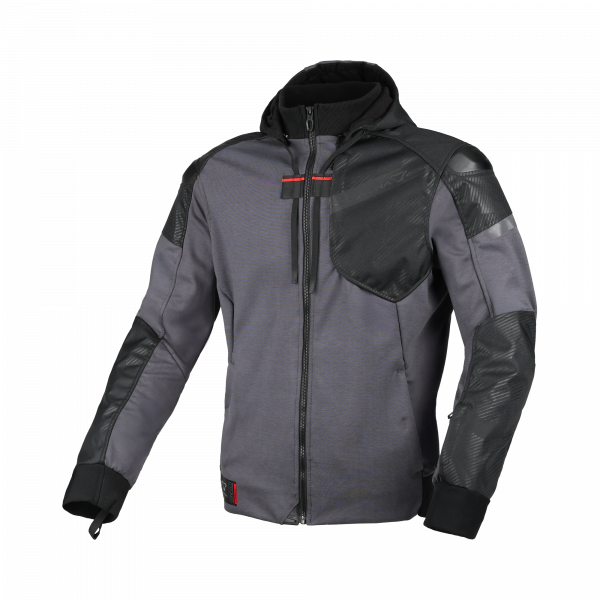 MACNA Distec Motorradhoodie Schwarz / Grau / Camo