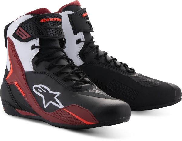 Alpinestars Faster-4 Kurzstiefel Schwarz / Rot / Weiß