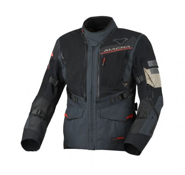 Macna Flexodus funktionale Motorradjacke Schwarz / Blau