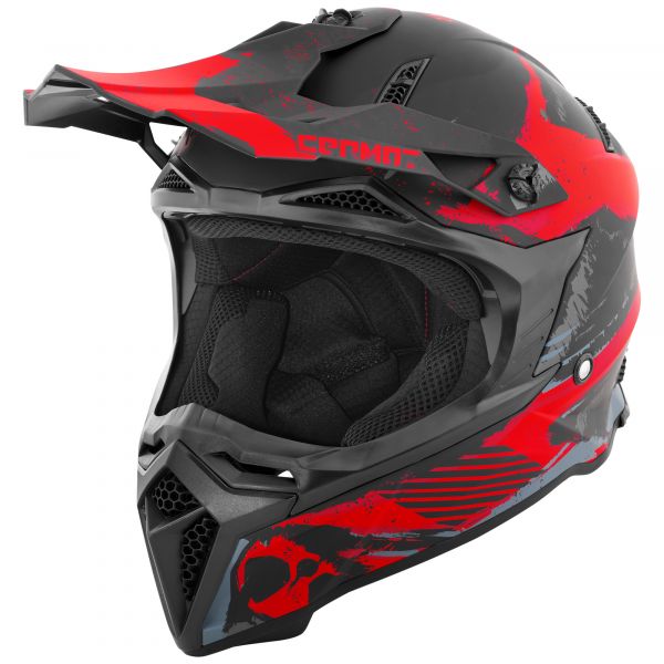 Germot GM 540 Crosshelm Schwarz / Rot
