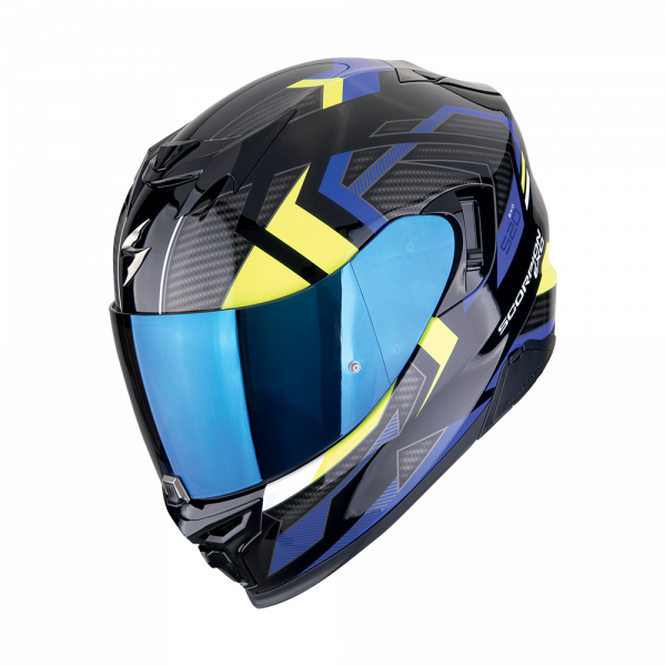 Scorpion EXO-520 Evo Air Sensus Schwarz / Blau / Neongelb (ECE 22-06)
