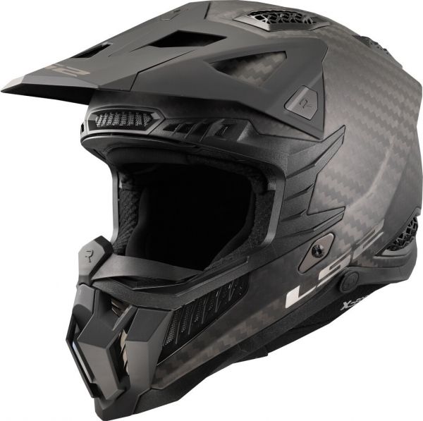LS2 MX703 Carbon X-Force Motocross Helm Solid Matt Schwarz