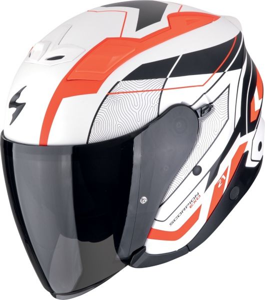 Scorpion Exo-Z1 Jethelm Vue Matt Weiß / Rot / Schwarz (ECE 22-06)