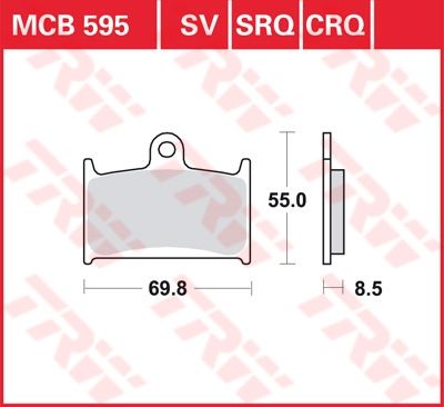 Lucas Scheibenbremsbelag MCB595SV