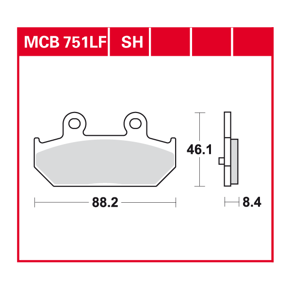 Lucas Scheibenbremsbelag MCB751