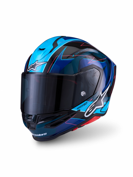 Alpinestars S-R7 Integralhelm Kinetis Blau / Weiß / Rot