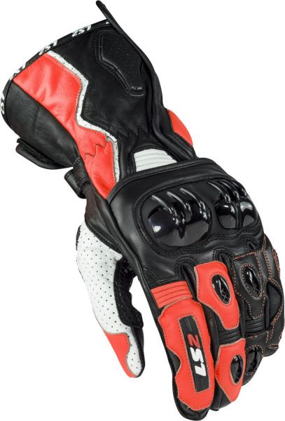 LS2 Swift Motorrad Sporthandschuhe Schwarz / Weiß / Rot