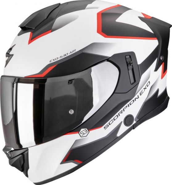 Scorpion Exo-530 Air Clip Integralhelm Matt Weiß Schwarz Rot