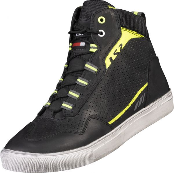 LS2 Zoe Motorrad Halbstiefel Schwarz / H-V Gelb