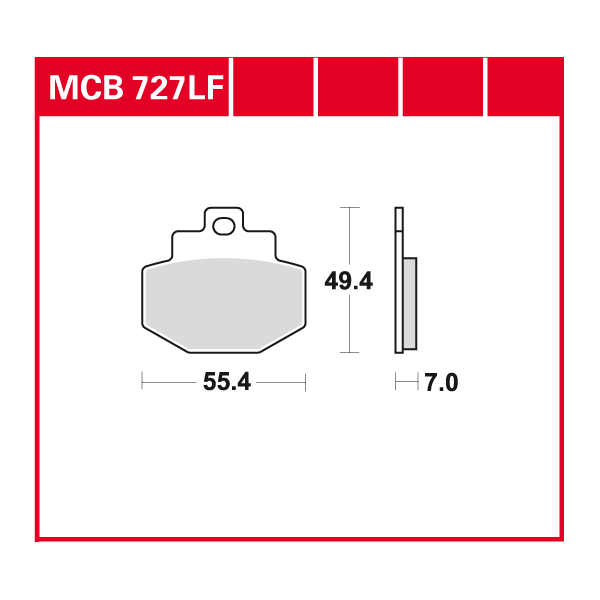 Lucas Scheibenbremsbelag MCB727