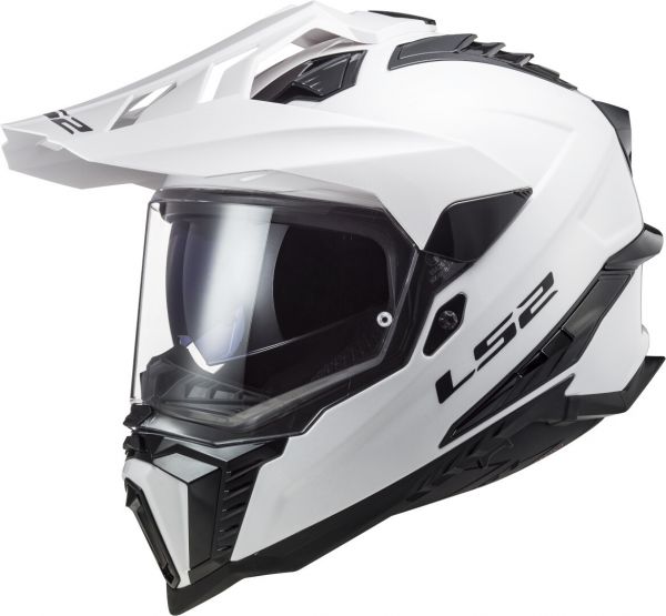 LS2 MX701 Explorer Crosshelm Solid Glanz Weiß