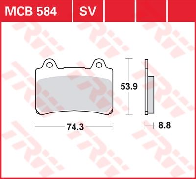 Lucas Scheibenbremsbelag MCB584SV