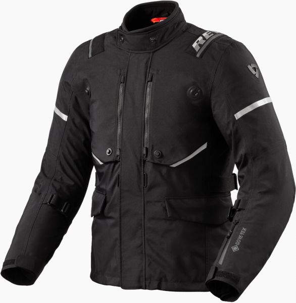 REV'IT! Vertical GTX wasserdichte Textiljacke Silber / Schwarz