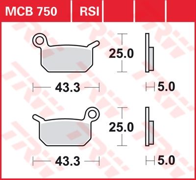 Lucas Scheibenbremsbelag MCB750RSI