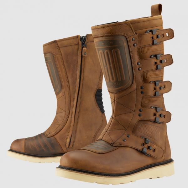 Icon Elsinore 2 Motorradstiefel Braun