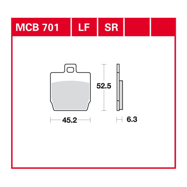 Lucas Scheibenbremsbelag MCB701