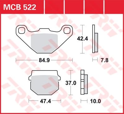 Lucas Scheibenbremsbelag MCB522