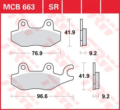 Lucas Scheibenbremsbelag MCB663