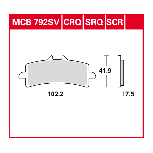 Lucas Scheibenbremsbelag MCB792CRQ