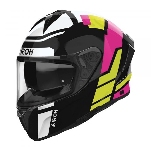 Airoh Spark 2 Lively Integralhelm Weiß / Schwarz / Pink / Fluo Grün