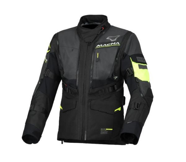 Macna Flexodus Night Eve funktionale Motorradjacke Damen Schwarz / Gelb