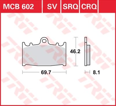 Lucas Scheibenbremsbelag MCB602SV