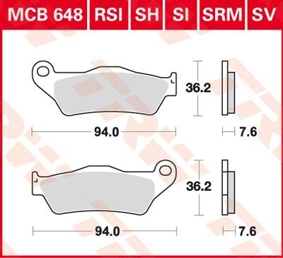 Lucas Scheibenbremsbeläge MCB648SRM