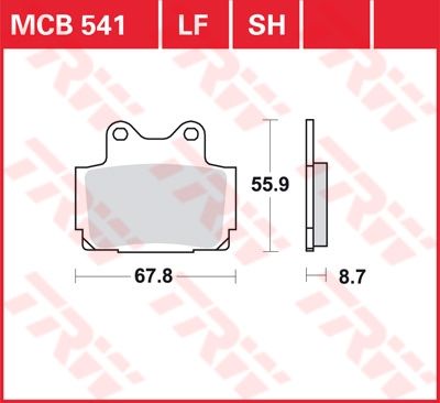 Lucas Scheibenbremsbelag MCB541SH